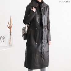 (국내발송) PD 프라다 22FW FAUX LEATHER QUILTING LONG JACKET