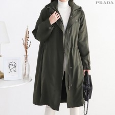 (국내발송) PD 프라다 22FW NYLON FUR LINING LONG JACKET