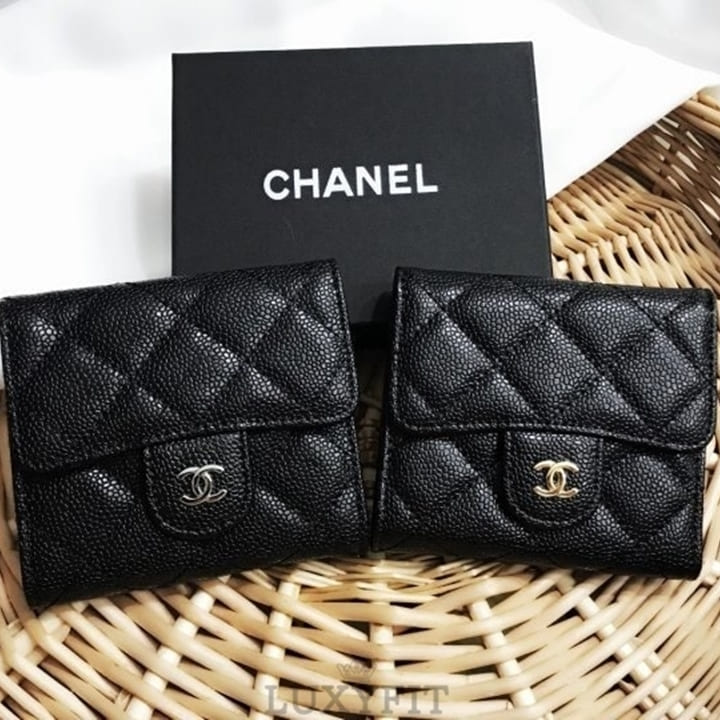 (국내발송) CN 샤넬 캐비어 3단 반지갑
