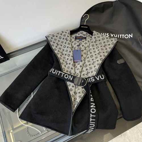 LV 루이비통 후디드 랩 코트