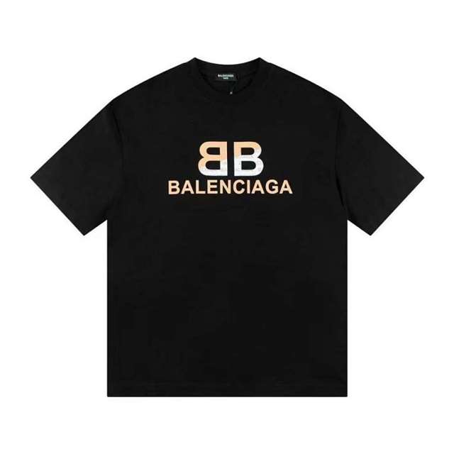BC 발렌시아가 반배색 빈티지 나염 반팔티