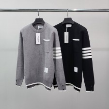 TB 톰브라운 사선완장 라인포켓 울 니트 