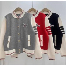 TB 톰브라운 배색 강아지 니트 야구점퍼 