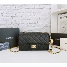 CN 샤넬 [ 고급 ] 뉴미니 골드볼 램스킨 블랙 1 