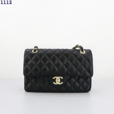 CN 샤넬 미디움 램스킨 & 골드 메탈 블랙