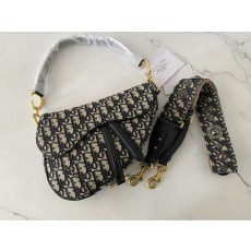 DO 디올 오블리크 새들백 네이비 