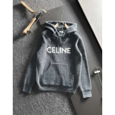 CL 셀린느 CLN 2643 자수 로고 후드 니트 