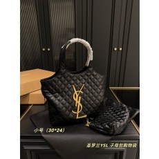 YS 생로랑맥시 램스킨퀄팅 호보백 