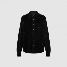 LV 루이비통 LV 버튼 다운 롱 슬리브드 코듀로이 셔츠 