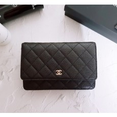 CN 샤넬 [고급 박스] WOC 클래식 캐비어 금장 1 