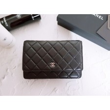 CN 샤넬 [고급 박스] WOC 클래식 램스킨 은장 1 