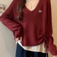 MU 미우미우 이중 스트링 니트