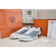 HM 에르메스 바운싱 스니커즈 그래픽 메쉬 스웨이드 고트스킨 & 블랑(최상급)