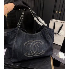 CN 샤넬 데님 카바스 숄더백 
