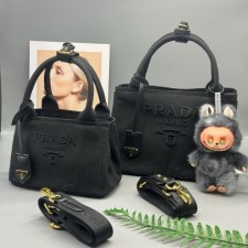 PD 프라다 코튼 캔버스 토트백 