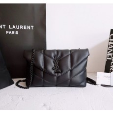 YS 생로랑 루루 푸퍼 미니 토이백 검정 흑장