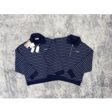 MU 미우미우 25 스트라이프 지퍼 PK 셔츠 - 수입 