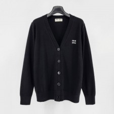 MU 미우미우 영문로고 가디건