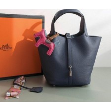 HM 에르메스 피코탄22 클레망스 토트백 네이비 은장  