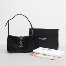YS 생로랑 5708 크록 가죽 숄더백