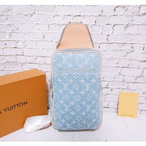 LV 루이비통 데님 슬링백 크로스