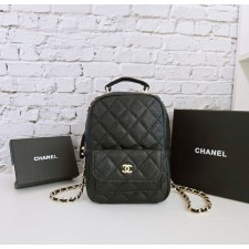 CN 샤넬 24 크루즈 캐비어 탑핸들 미니 백팩