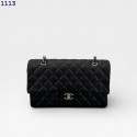 CN 샤넬 클래식 라지 캐비어 플랩백 (블랙,은장)