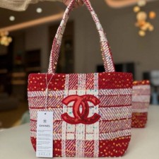 CN 샤넬 트위드 스팽글 vip 기프트에코백  