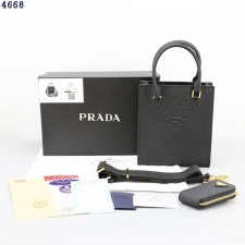 PD 프라다 4668 각인로고 레더 토트 & 크로스백