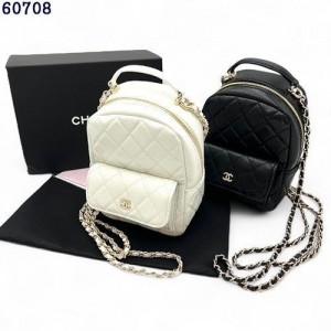 CN 샤넬 25ss 크루즈 캐비어 탑핸들 미니 백팩