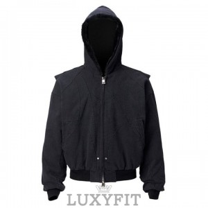 LL 로로피아나 카빙 후드 아우터 블랙