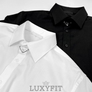 PD 프라다 넥 플레이트 셔츠