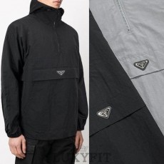 PD 프라다 플레이트 후드 아노락