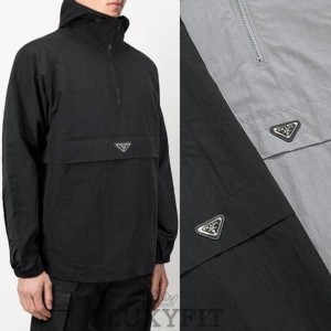 PD 프라다 플레이트 후드 아노락