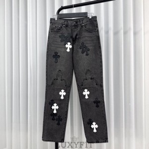 CH 크롬하츠 크로스 패치 데님 팬츠