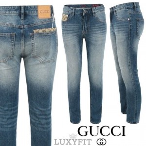 GC 구찌 자가드 포켓 레어어드 슬림 일자진