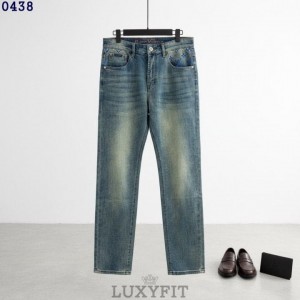 LV 루이뷔통 페인팅 모노그램 데님 팬츠