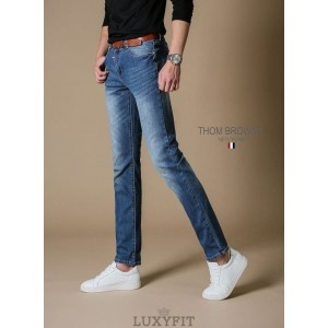 TB 톰브라운 T-207 U 레터링 면청바지 진청