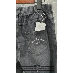 TB 톰브라운 T-207 U 레터링 면청바지 흑청