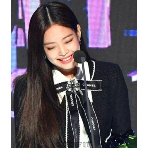 CN 샤넬 사각 블랙 브로치