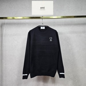 AM 아미 엠보 배색 니트