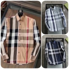 BB 버버리 수입 체크 스트레치 긴팔 셔츠
