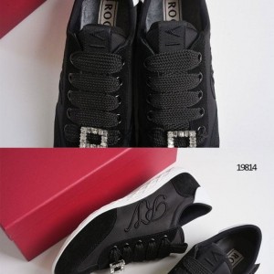 RG 로저비비에 비브 로우 스웨이드 새틴 스니커즈 블랙