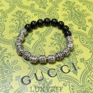 GC 구찌 G6 925 실버 더블G 비즈 팔찌 브레이슬릿 (터키석)