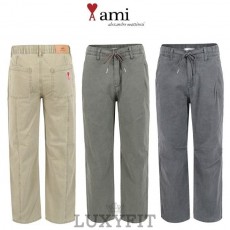 AM 아미 옆절개 라인 슬림 일자 오비밴드 팬츠