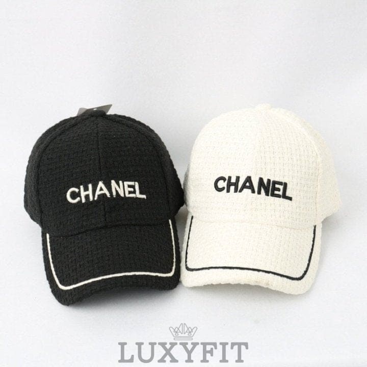 CN 샤넬 트위드 볼캡 모자