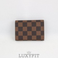 LV 루이뷔통 엔벨로페 카르트 드 비지트 다미애브라운