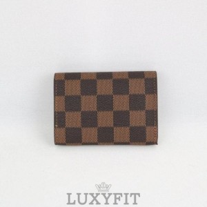 LV 루이뷔통 엔벨로페 카르트 드 비지트 다미애브라운