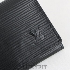 LV 루이뷔통 엔벨로페 카르트 드 비지트 에삐블랙