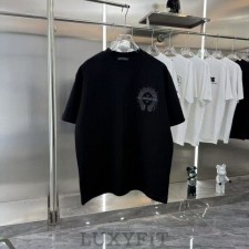 CH 크롬하츠 레터링 자수로고 라운드 티셔츠